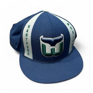 Mitchell & Ness Blue and Green Hartford Whalers hat